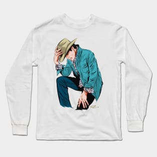 Clay Walker - An illustration by Paul Cemmick Long Sleeve T-Shirt